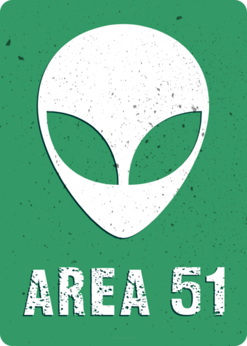 Deko Tafel 20x28 »Area 51« TA17