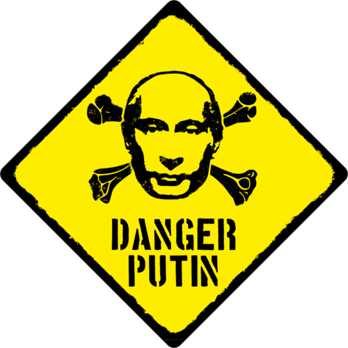 Deko Tafel 24x24 »Danger Putin« TA19